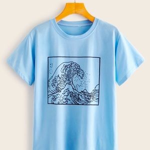 Blue Wave Graphic Tee 5 for $25